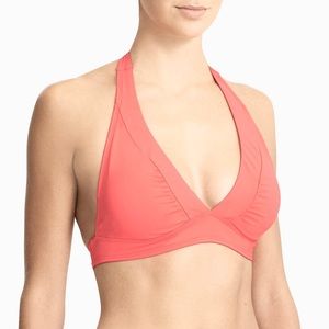 Athleta Shirrendipity Coral Bikini Top
